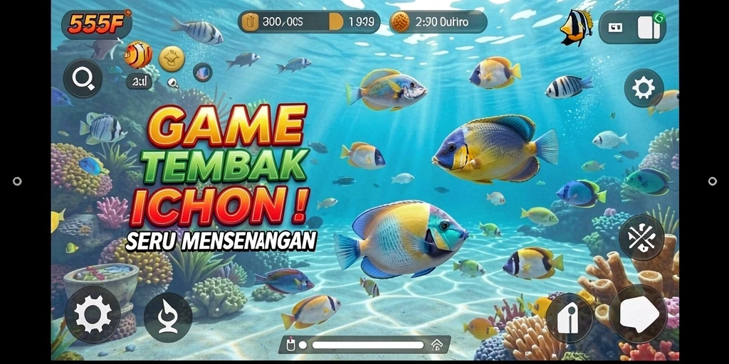 Tampilan gameplay Tembak Ikan yang seru dan menarik.
