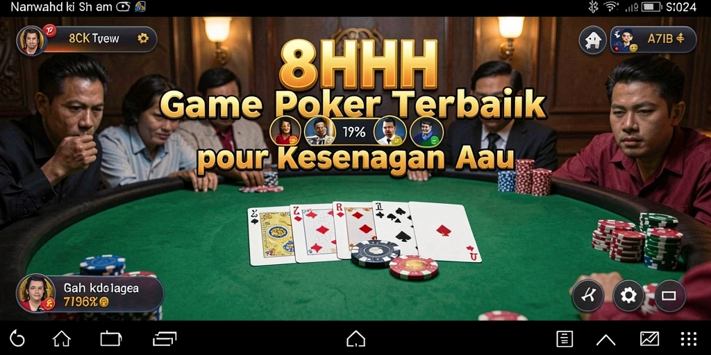 Tampilan permainan Poker yang seru di 8HHH.