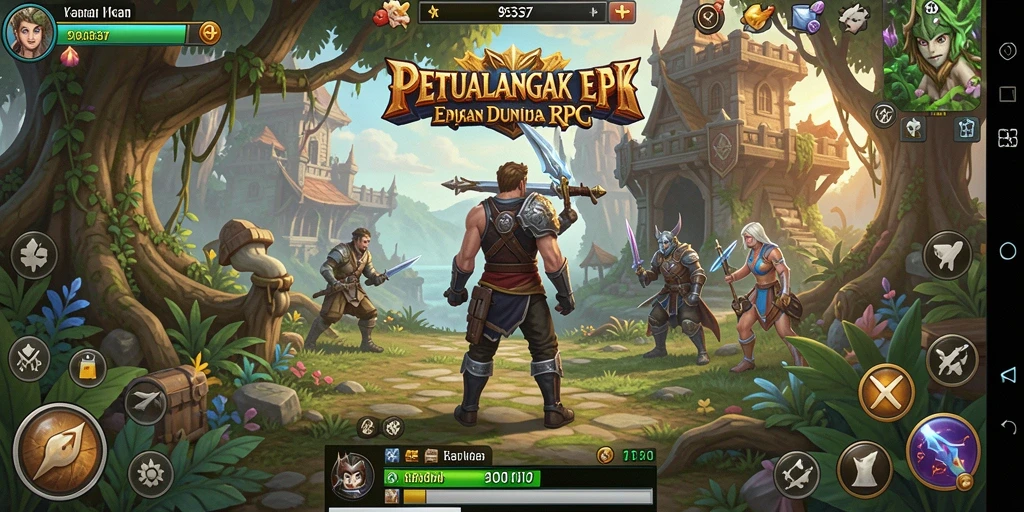Tampilan gameplay RPG yang epik dan menantang di 93337.
