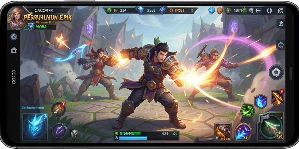 Tampilan gameplay CACOR78 yang menakjubkan dan seru dalam pertarungan MOBA.