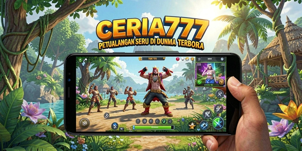 Tampilan menakjubkan dunia terbuka di CERIA777 dengan gameplay yang seru.