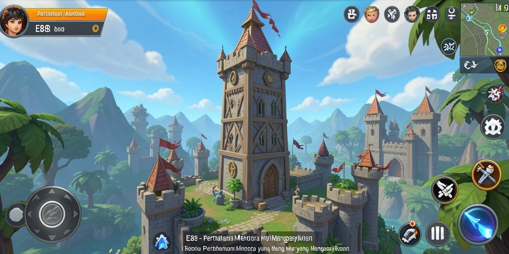 Screenshot utama E88 menampilkan aksi seru dalam Tower Defense.