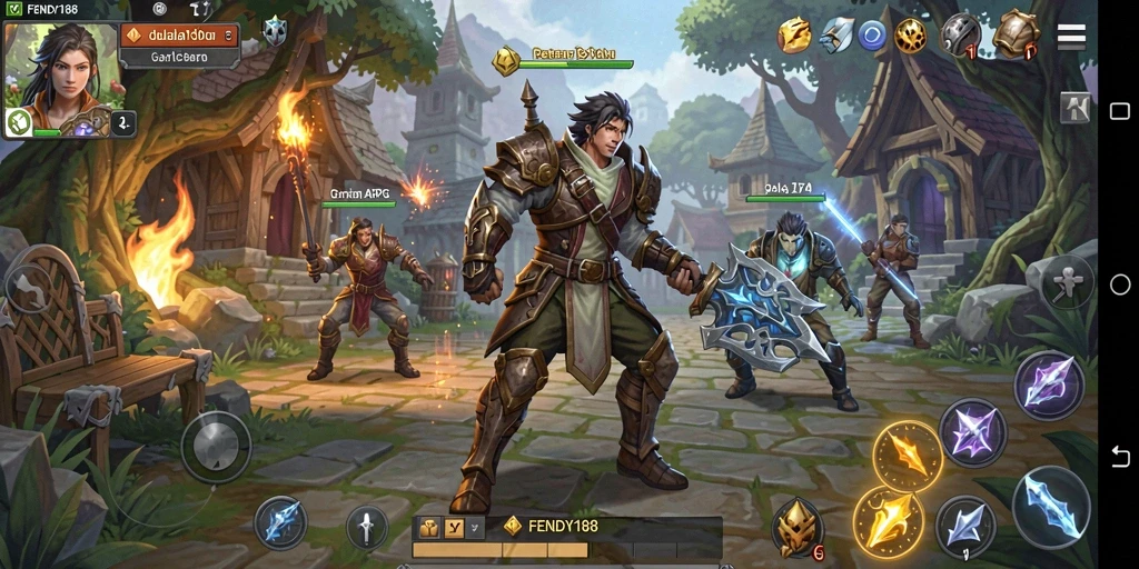 Tampilan gameplay menarik FENDY188 yang penuh aksi ARPG.