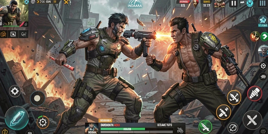 Screenshot menampilkan gameplay aksi yang mendebarkan dari INDAAA.