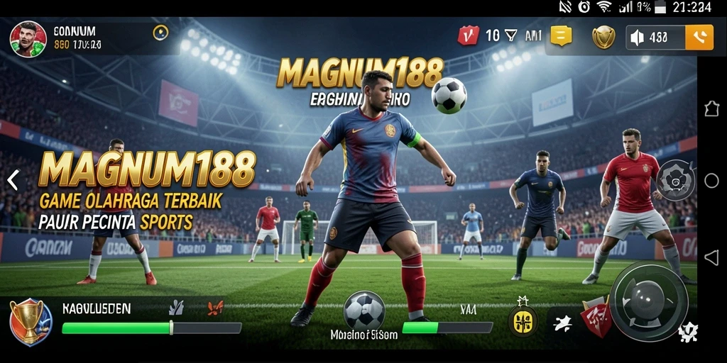 Screenshot gameplay MAGNUM188 menampilkan aksi seru olahraga.