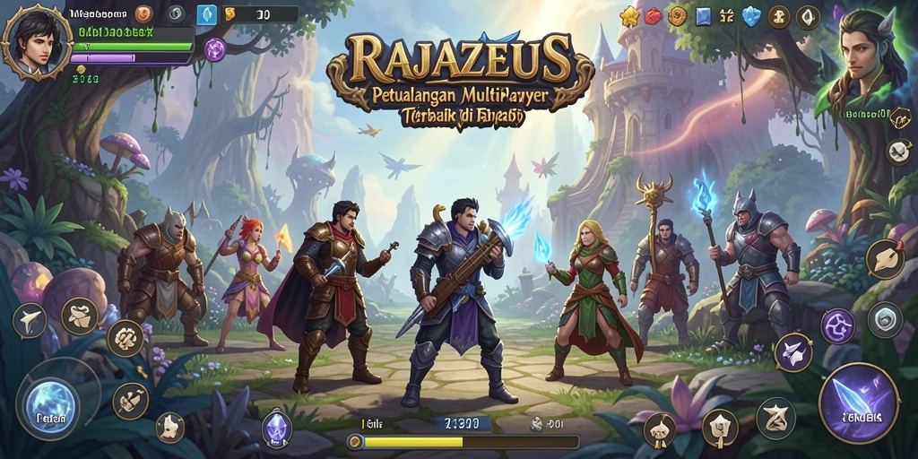 Tangkapan layar yang menunjukkan momen pertarungan seru dalam <strong>RAJAZEUS</strong>