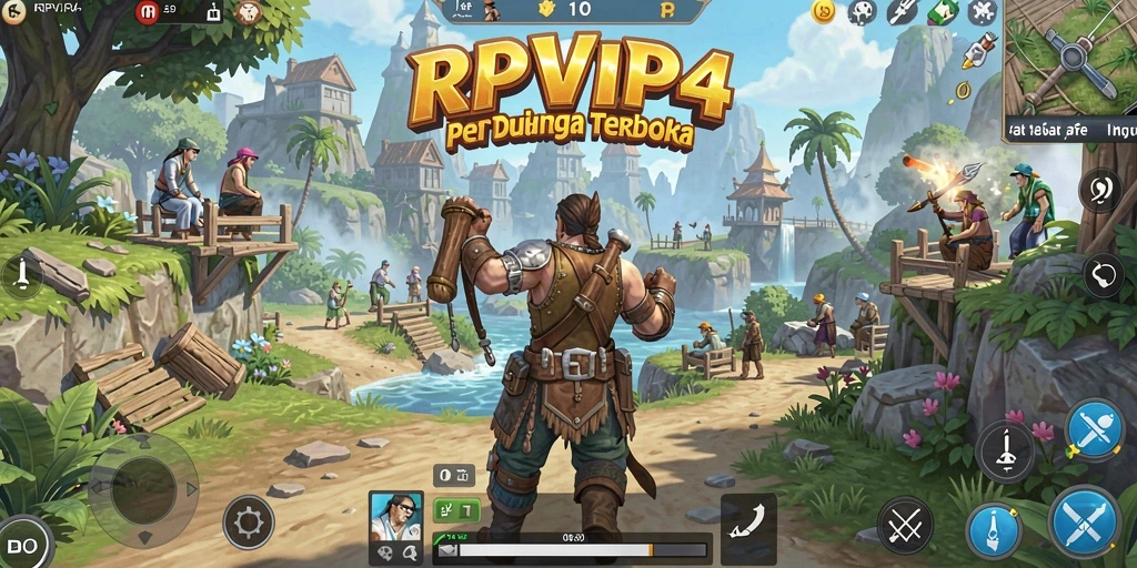 Screenshot utama RPVIP4 menunjukkan gameplay yang menakjubkan di dunia terbuka.