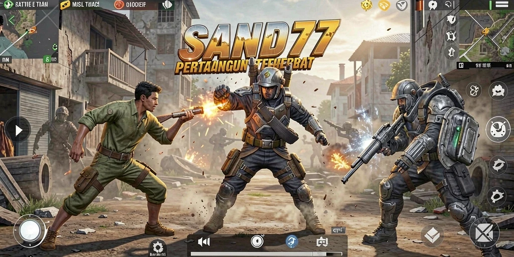Tampilan gameplay SAND77 yang menegangkan dan mendebarkan.