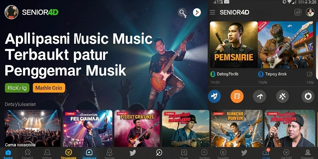 Tampilan gameplay SENIOR4D yang menampilkan pengalaman musik interaktif.