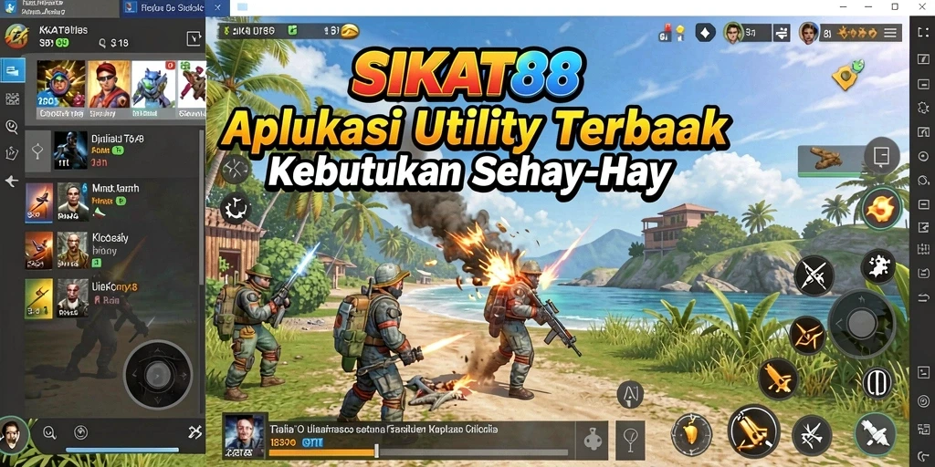 Screenshot utama SIKAT88 menampilkan fitur-fitur aplikasi Utility.
