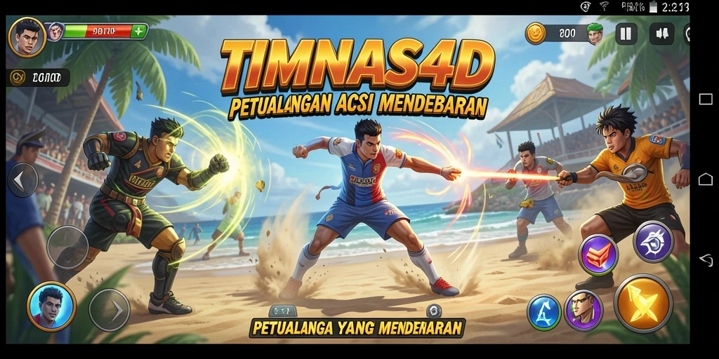 Tampilan gameplay mendebarkan dari TIMNAS4D dengan aksi seru.