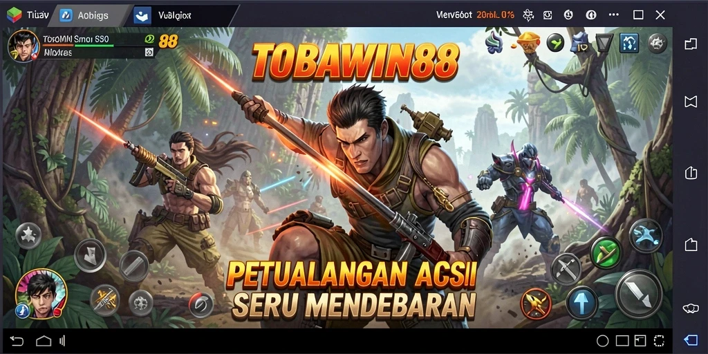 Tangkapan layar menampilkan aksi mendebarkan di TOBAWIN88.