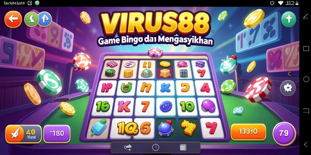 Tampilan menarik dari gameplay Bingo di VIRUS88.