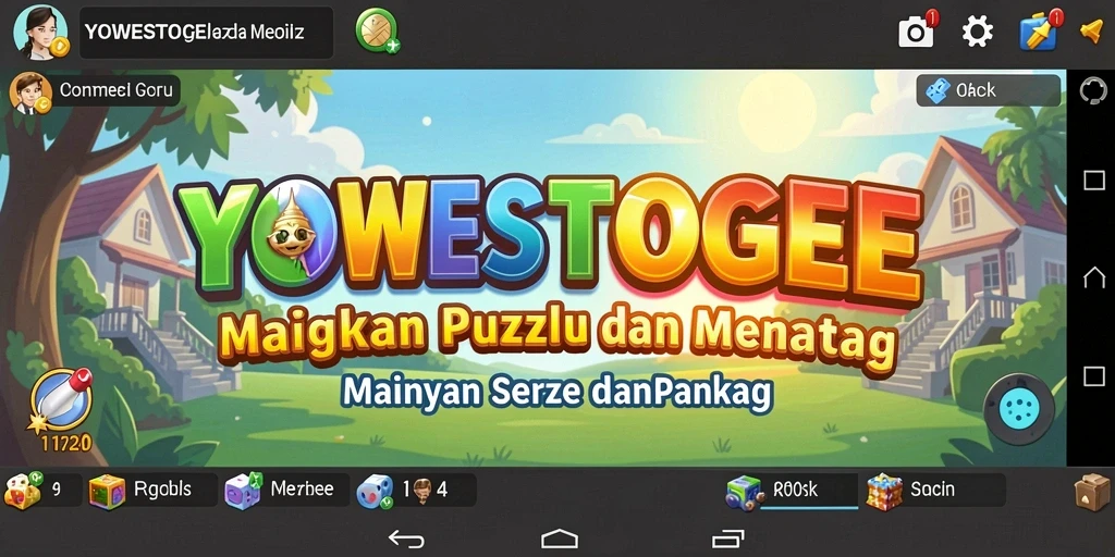 Screenshot gameplay YOWESTOGEL menunjukkan tantangan Puzzle yang menarik.
